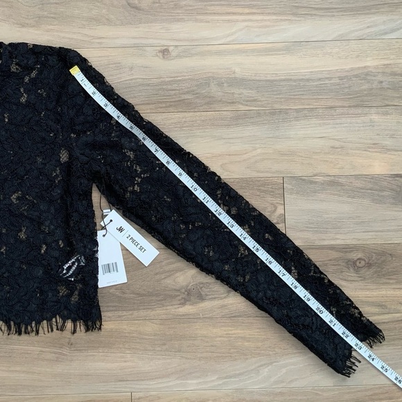 $400 Jason Wu Black Lace Top & Skirt Set - Picture 7 of 10